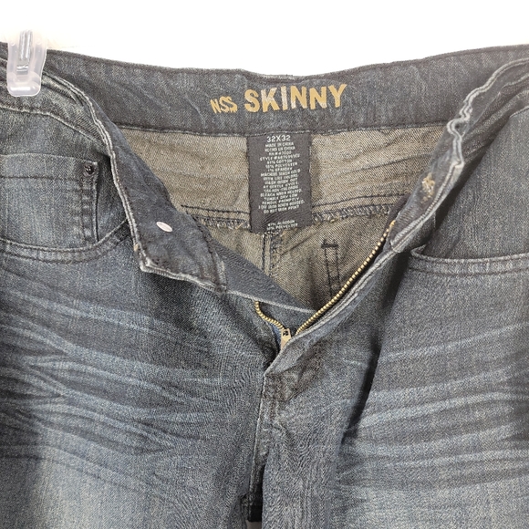 Men's Casual Jeans Skinny Denim Straight Slim Fit Combat Pant 32x32 NWT. ...c5 - Picture 4 of 9